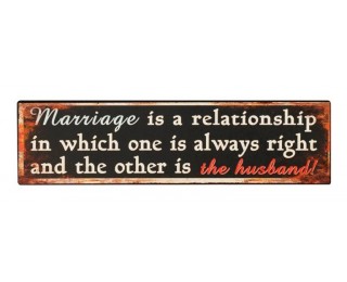obrázek Plechová cedule marriage