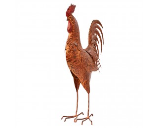 obrázek Velikonoční kovový kohout hnědý 51 cm