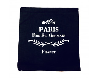obrázek Povlak na polštář lněný černý Paris